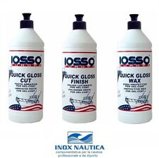 IOSSO KIT QUICK GLOSS PASTA ABRASIVA + POLISH + CERA PER GEL COAT BARCA