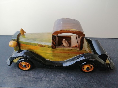 Modellino auto epoca legno - auto,
