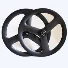 Set ruote carbonio 20 pollici BMX bici da strada ciclismo 451 3 razze V/6 bulloni freno a disco