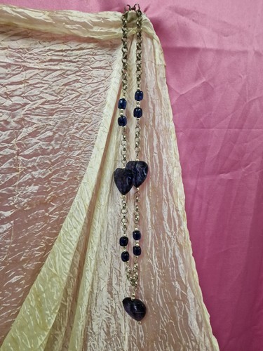 Collana cuori viola - viola,