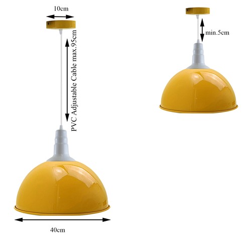 Lampada vintage metallo - , giallo