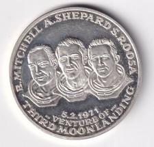 MEDAGLIA IN ARGENTO IMPRESA DEL TERZO SBARCO SULLA LUNA APOLLO 14