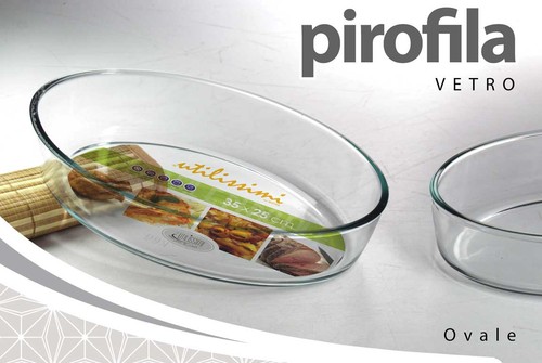 Pirofila vetro ovale teglia - pirofila,