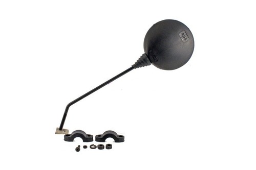 Specchietto tondo nero - specchietto,
