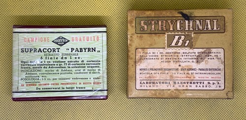 Antiche scatole medicine piene - antiche,