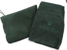 Rolex Kit Pochette da Viaggio Asciugamano Verde Cotone Originale Ottima Qualità
