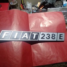 Scriitta posteriore Fiat 238 E Pulmino/Camper anni 1978/1984 tail badge