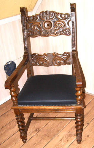 Sedia atica legno massello - sedia, in