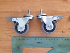 2 rotelle nere ruote sterzanti bloccaggio cuscinetto Ø50mm 50x18 per mobili