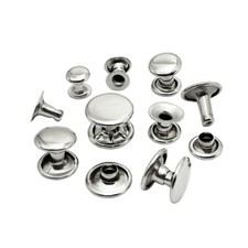 Rivetti Singolo/Doppio Lato Borchie Acciaio Inox Rivetti Pelle Artigianale Riparazione Fai da Te