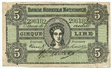 5 LIRE BANCA AGRICOLA