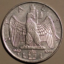 Moneta 1 lira ITALIA 1940