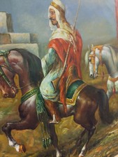 dipinto olio su tela Beduini