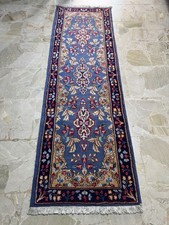 Passatoia Kerman Ravar Celeste (Persia) Misura 2.50m X 0.77m Circa