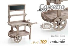CARRETTO IN LEGNO NATURALE CON