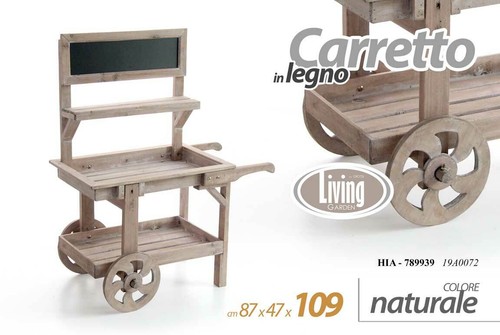 Carretto legno naturale - in,
