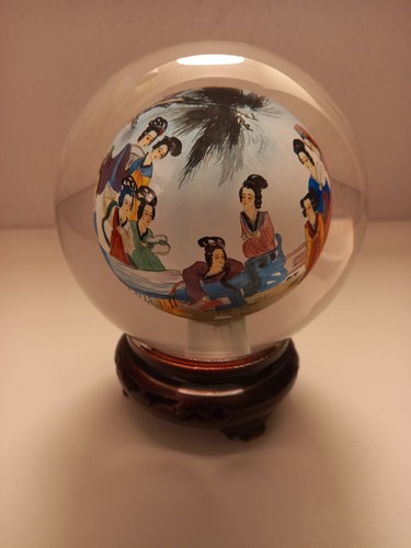 Grande sfera vetro dipinto - dipinto, a