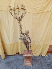 MORO VENEZIANO SCOLPITO E LACCATO - LAMPADA DA TERRA SCULTURA LEGNO 1960 EMILIA