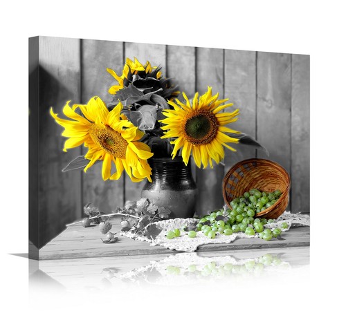 Quadro tela 80x60 - quadro, girasoli