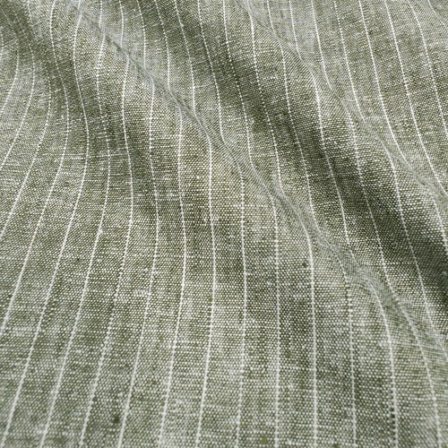 Tessuto lino naturale - naturale, righe