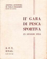 1954 – BAGNI DI LUCCA – GARA DI PESCA – PIEGHEVOLE PUBBLICITARIO – TORRENTE LIMA