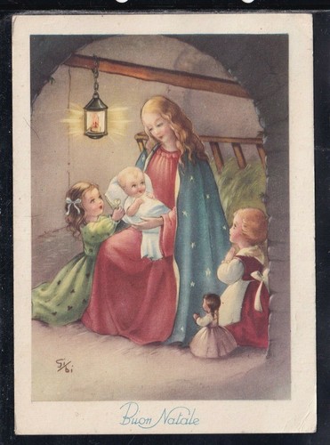 Cartolina buon natale - buon,