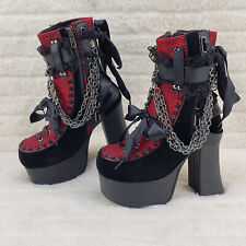 Stivaletti Charade 110 Goth Lolita Chain Chunky Platform Punk IN CASA DEMONIA