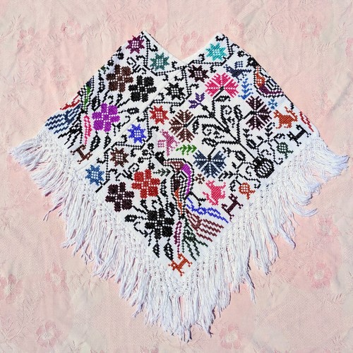 Poncho messicano ricamato - , a