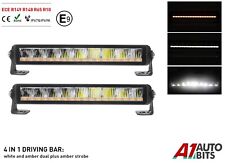 35.6cm Barra Luce LED Bianco & Ambra Tetto Allarme Recupero Strobo Lampeggiante