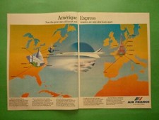 CONCORDE AIR FRANCE AIRLINES Pubblicità originale 1976 PARIS-AMERIQUE EXPRESS