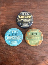Pennsylvania licenza di pesca non residente 1953 1955 1957