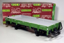 LGB Lehmann Gross Bahn 4010 1:22.5 G Scale Low Sided Wagon In Green - Boxed