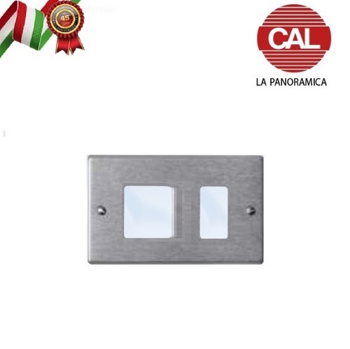 Placca schuko ottone cromo - placca, schuko+1p