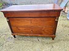 COMO' IMPERO 1830/40 IN OLMO E NOCE CON DORATURA