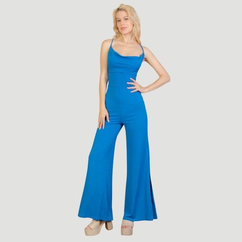 Tuta blu costine - tuta, larga