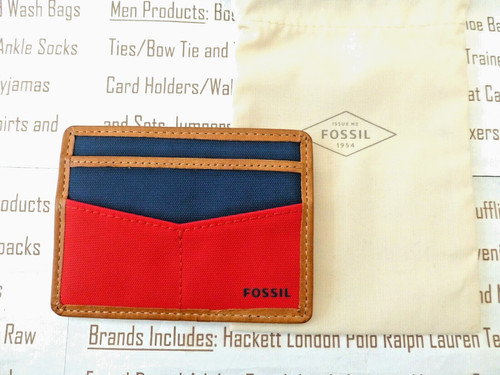 Fossil card holder uomo rex - card,