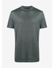 NEIL BARRETT NEW LIGHTNING THUNDERBOLT LOGO T-SHIRT DOUBLE LAYER LOOSE FIT GREY