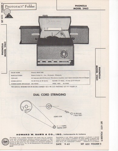 1963 phonola 2462 - phonola, phono
