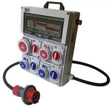 QUADRO ELETTRICO DA CANTIERE-n.4 prese Interbloccate+Emergenza-Pot.Totale 18Kw.