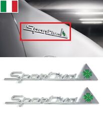 2 Loghi Stemma Per Alfa Romeo SPORTIVA QUADRIFOGLIO VERDE Giulietta Mito QV