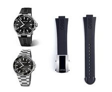 Cinturino originale Oris in gomma nera Aquis 24 mm per 7730, 7733, 7743, 7754 | 07 4 24