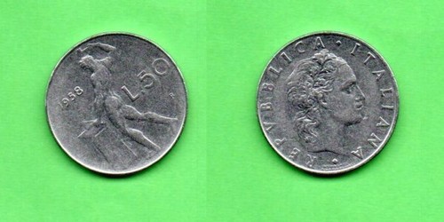 Italia lire 50 - , 1958