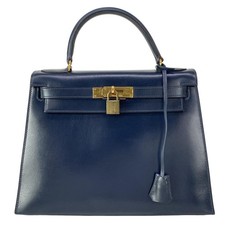 Hermes kelly blue indigo - 28,