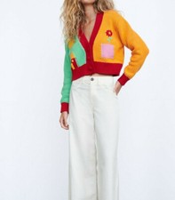 Zara Illustrated Knit Cardigan