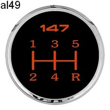 ALFA   Pomello di cambio in pelle retroilluminato 5 velocità led rosso