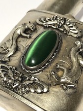 Cinese Antico Argento E Giada