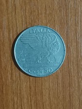 Moneta 50 C. Re Vittorio Emanuele III Imperatore XVII Anno 1939 ??