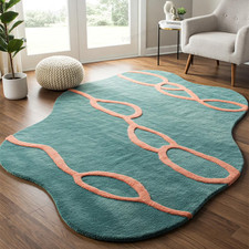 Tappeto 100% lana trapuntato a