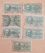 7 Francobolli Timbrati Italia