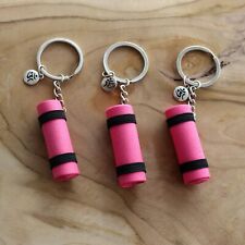 Portachiavi tappetino rosa yoga pilates